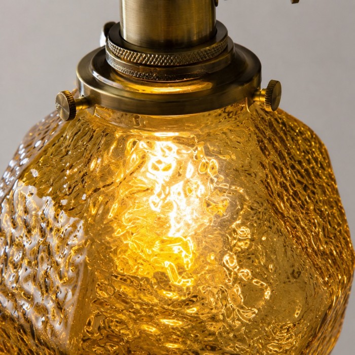 Suspension vintage en verre facetté HL4495