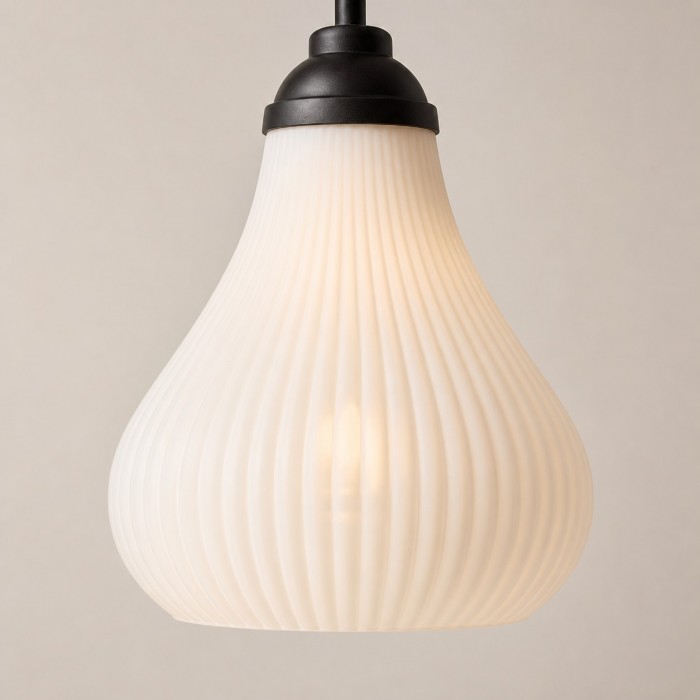 Lampadario vintage a cinque teste in vetro HL4336