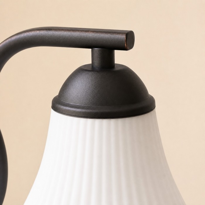 Lampadario vintage a cinque teste in vetro HL4336