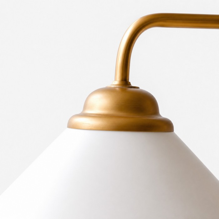 Lampadario vintage a cinque luci in vetro opalino HL4314