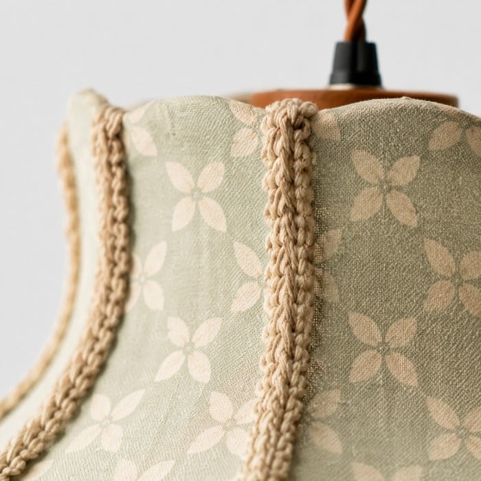 Suspension en tissu à motif floral vintage HL4409