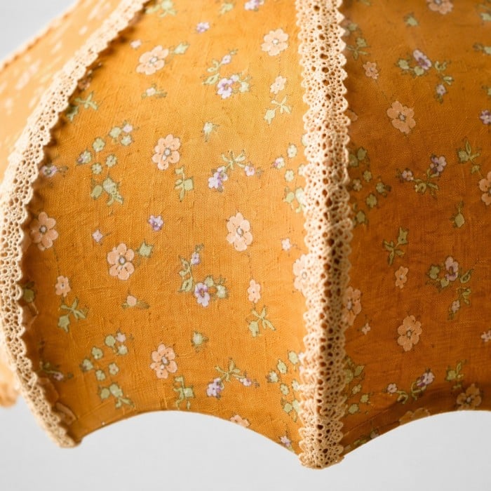 Suspension en tissu à motif floral vintage HL4409