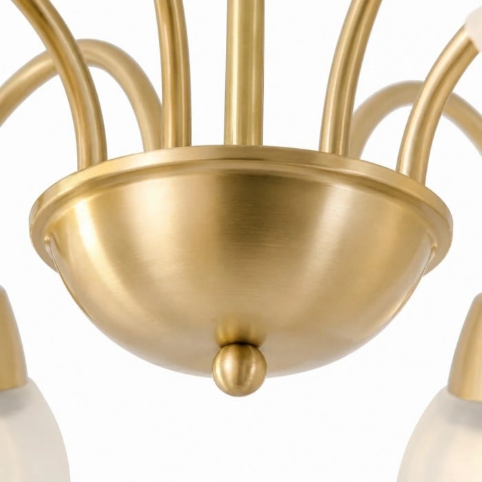 Lampadario vintage a petali di vetro con decorazioni floreali HL4213
