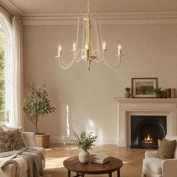 Vintage French Crystal Candle Chandelier HL4418