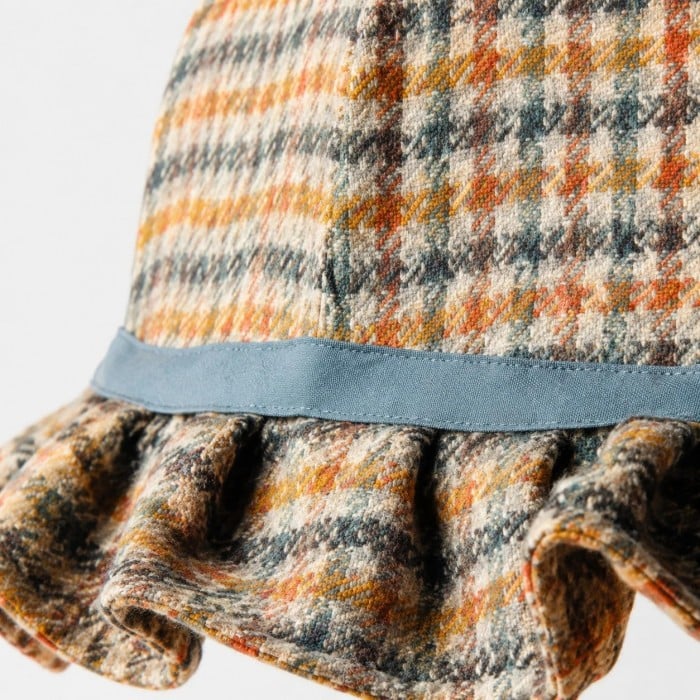 Suspension en tissu tweed à carreaux français vintage HL4398
