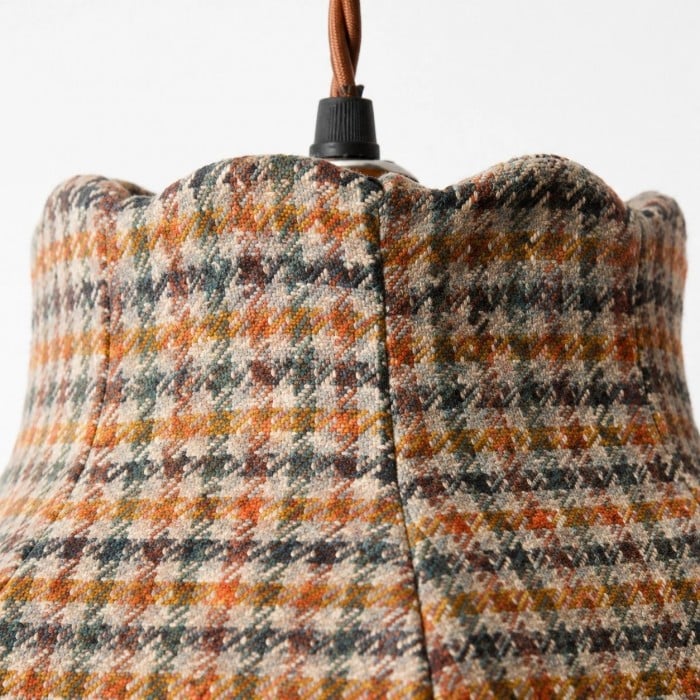 Suspension en tissu tweed à carreaux français vintage HL4398