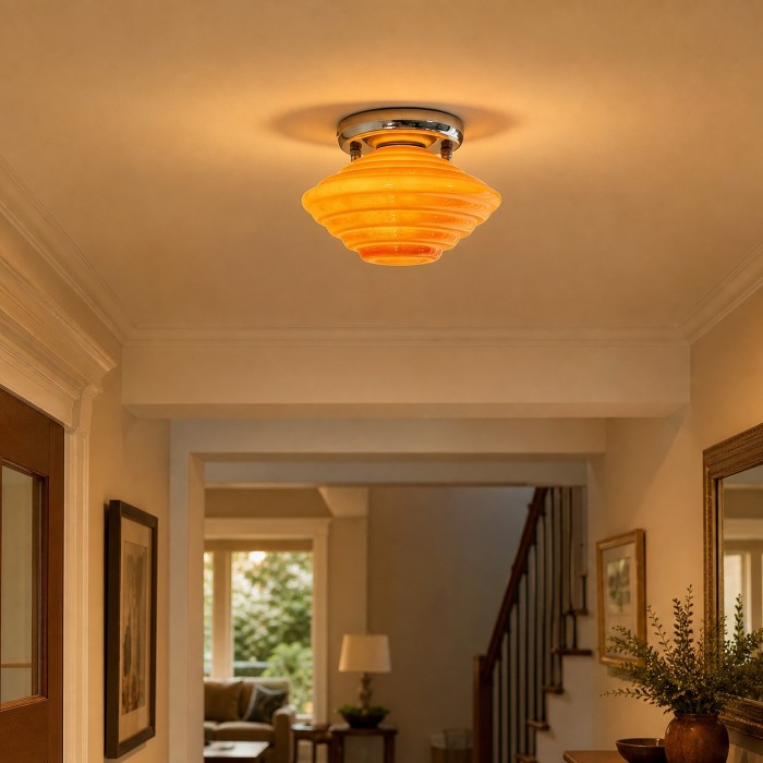 Vintage Glass Ceiling Light HL4365