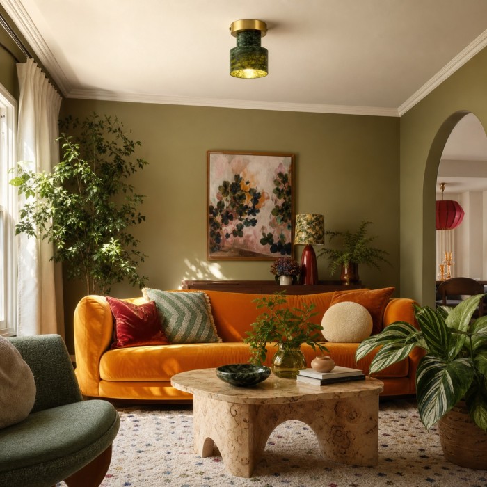 Lámpara de techo empotrada Vintage Green Jade HL4295