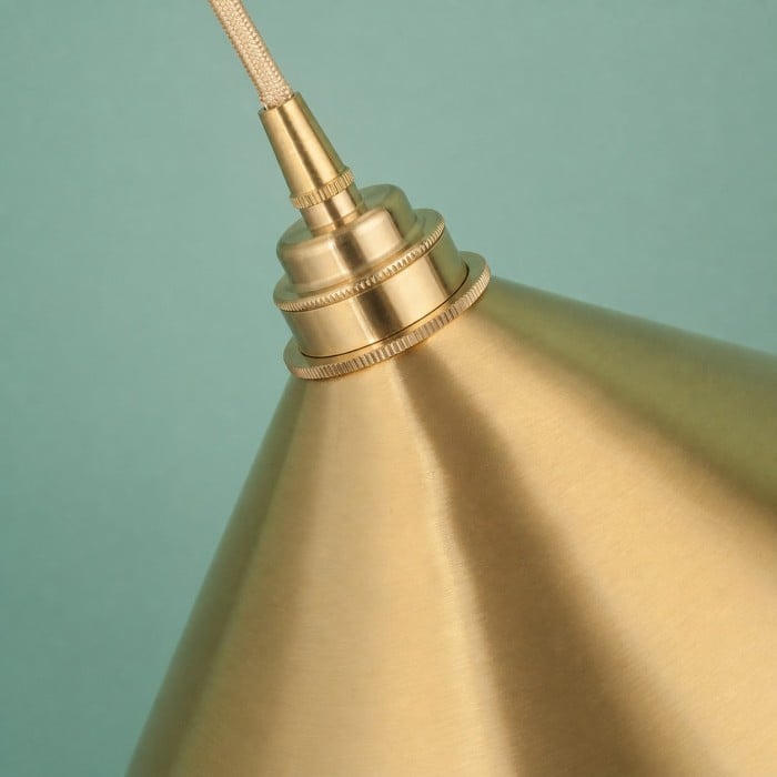 Vintage hanglamp van gehamerd messing HL4526