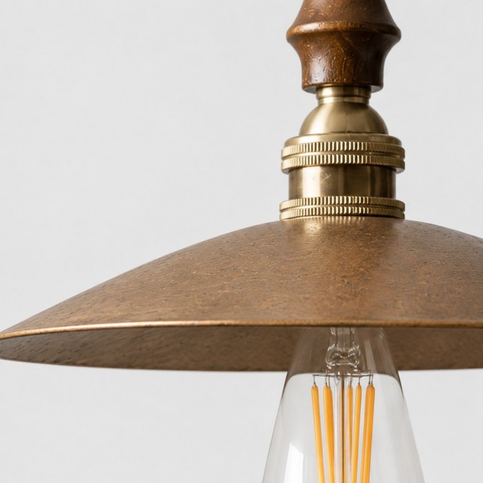 Vintage hanglamp van gehamerd messing HL4529