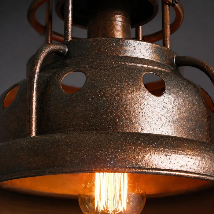 Vintage industriële ijzeren hanglamp HL4347