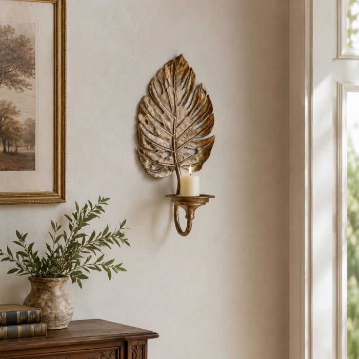 Applique murale vintage en forme de feuille HL4628