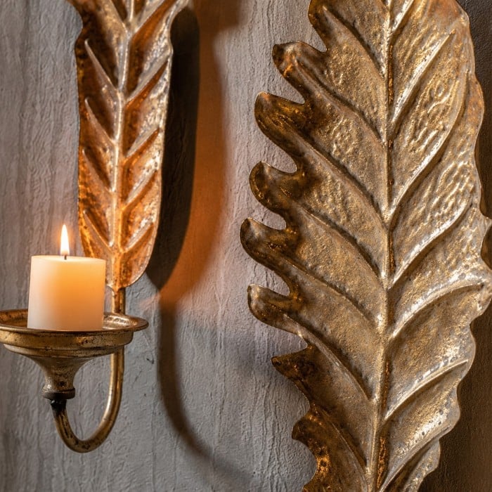 Applique murale vintage en forme de feuille HL4628