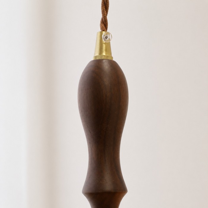 Lampada a sospensione vintage in pelle per interni rustici e accoglienti HL4568