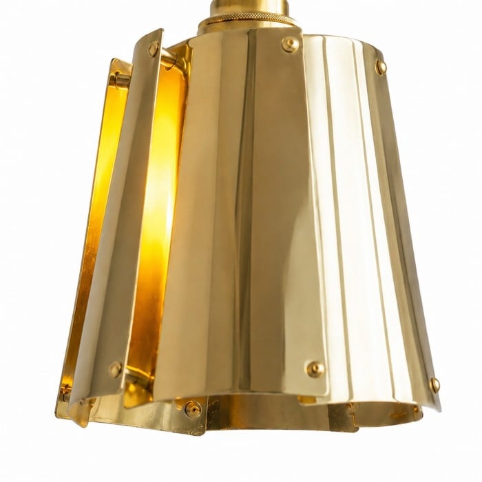 Vintage metalen hanglamp met gelaagde kap HL4520