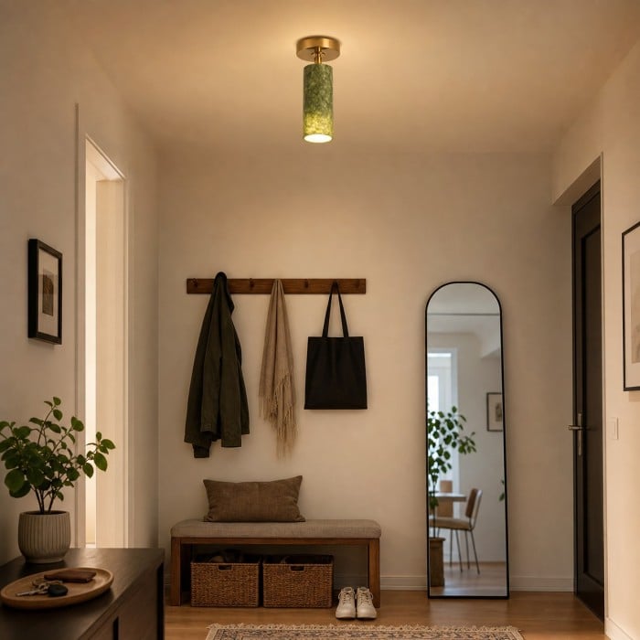 Lámpara de techo empotrada Vintage Natural Jade HL4316