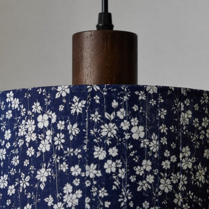 Vintage Patterned Fabric Drum Pendant Light HL4480