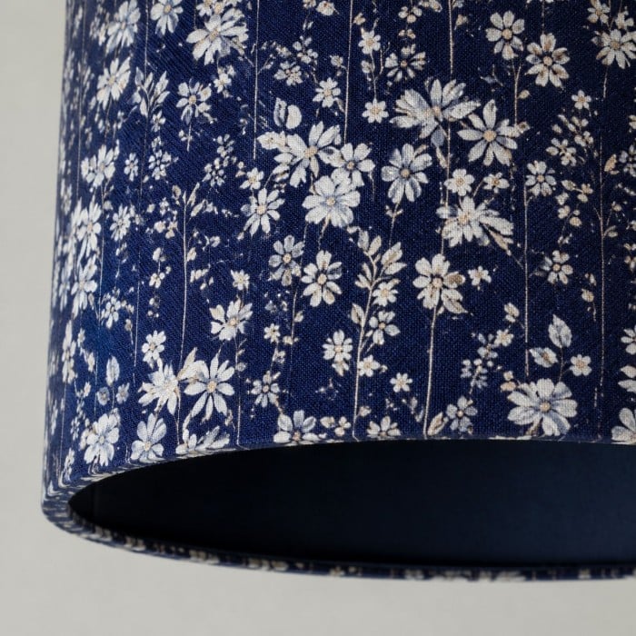 Vintage Patterned Fabric Drum Pendant Light HL4480
