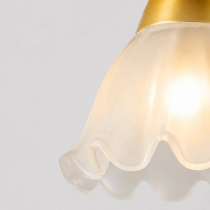 Lámpara de techo empotrada Vintage Petal Glass HL4223