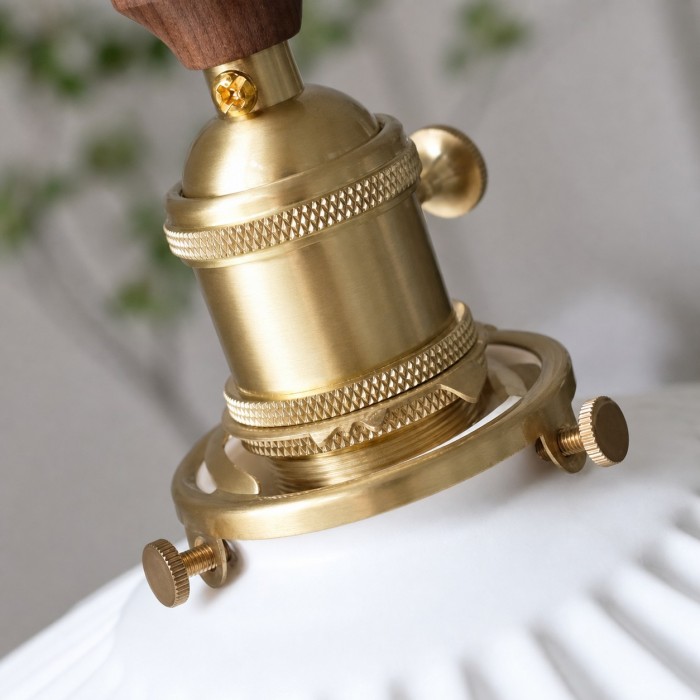 Vintage Pleated Ceramic Pendant Light HL4301