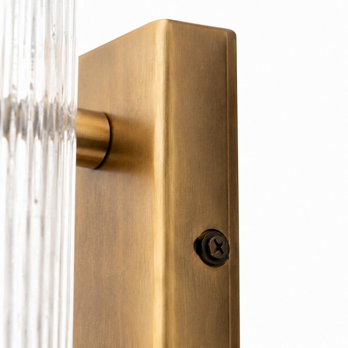 Aplique de pared vintage de cristal ondulado HL4504
