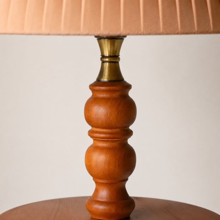 Vintage Solid Wood Floor Lamp with Optional Side Table HL4396