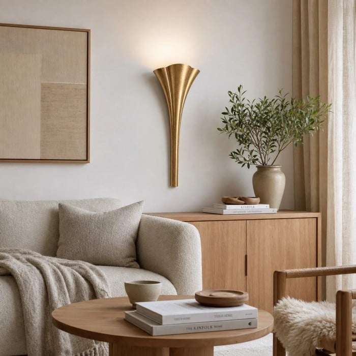 Vintage trompetvormige wandlamp HL4274