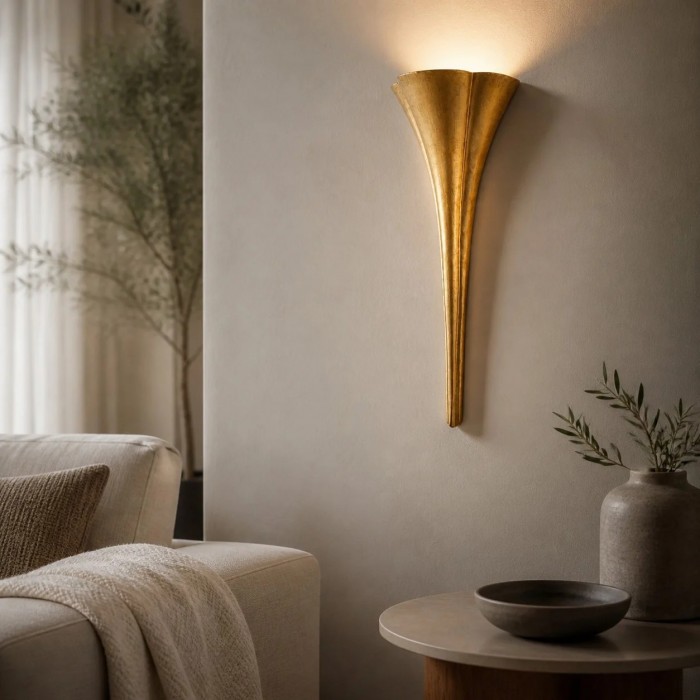 Vintage trompetvormige wandlamp HL4274