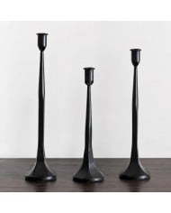 Wabi-Sabi Zwarte IJzeren Kandelaar Set HL4648