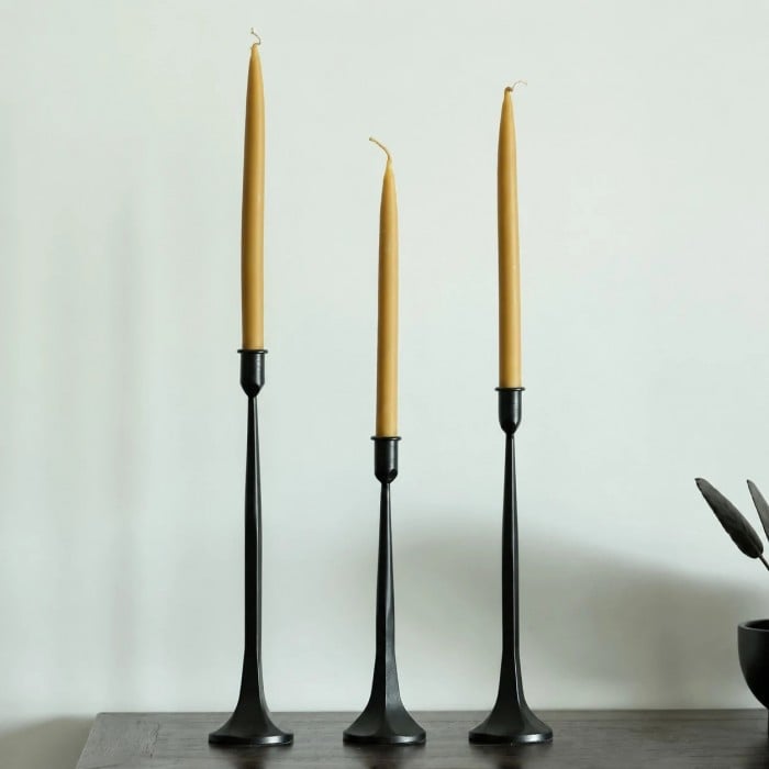 Wabi-Sabi Zwarte IJzeren Kandelaar Set HL4648