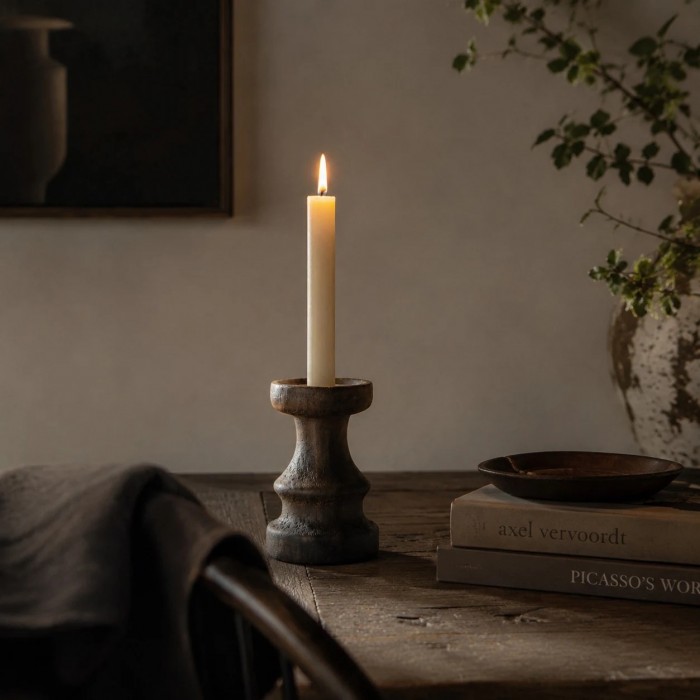 Wabi-Sabi massief houten kaarsenstandaards HL4603