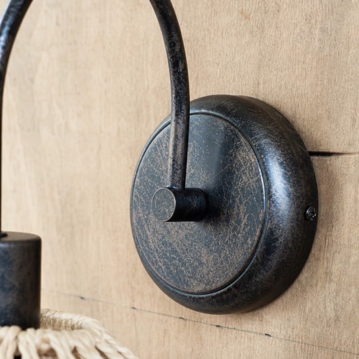 Wabi-Sabi geweven rotan wandlamp HL4252