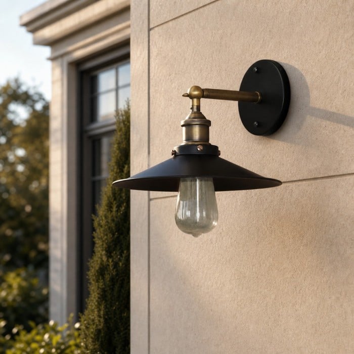 Waterdichte vintage industriële buitenwandlamp HL4340