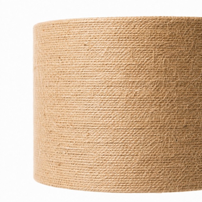 Geweven jute cilindervormige tafellamp HL4309