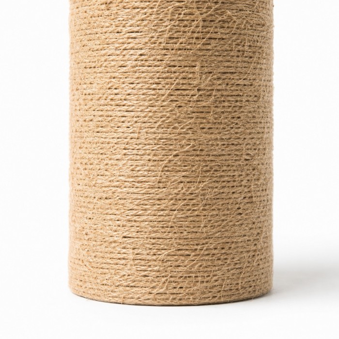 Geweven jute cilindervormige tafellamp HL4309