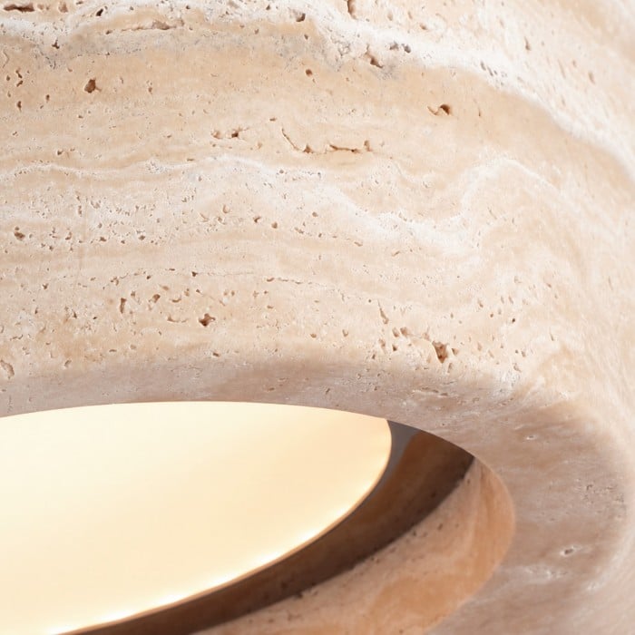 Gele travertin lineaire LED-hanglamp HL4388