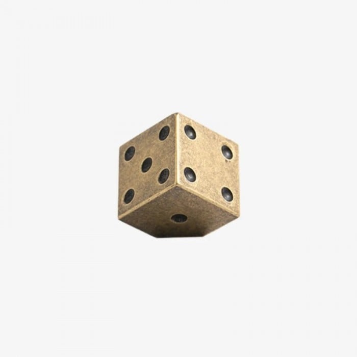 Bouton de meuble à dés en laiton antique HL4591