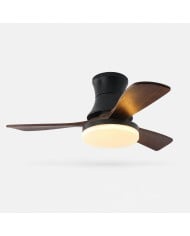 Lampada da soffitto minimalista in vetro e metallo nero HL3817