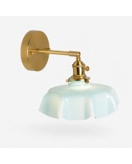 Wabi-Sabi Woven Wall Sconce with Pleated Fabric Shade HL4178