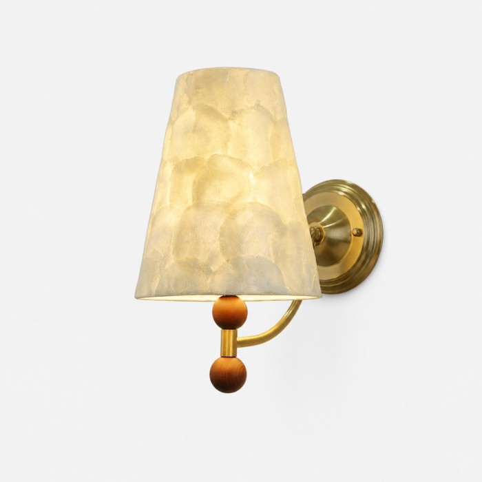 Capiz Shell and Wood Accent Wall Sconce HL4343