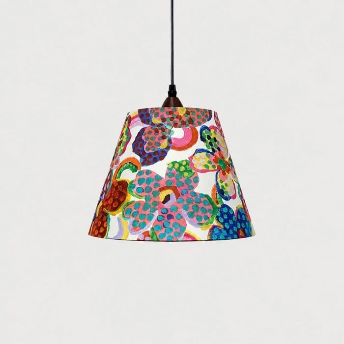 Suspension en tissu à motif floral coloré HL4461