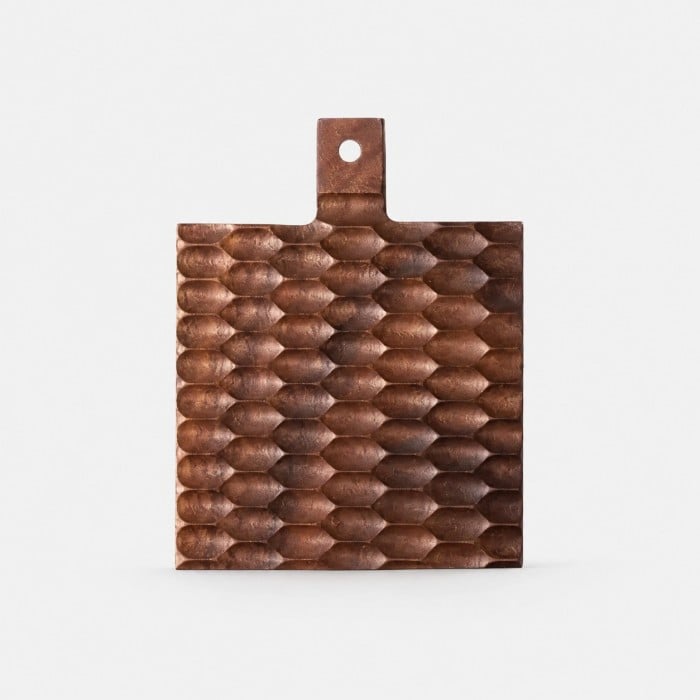 Double-Sided Solid Wood Cutting Board with Textured Serving Surface HL4626