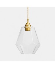 Suspension en verre blanc style spatial HL4535