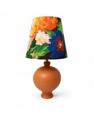 Verstelbare tafellamp met bloemenprint stoffen kap HL4474