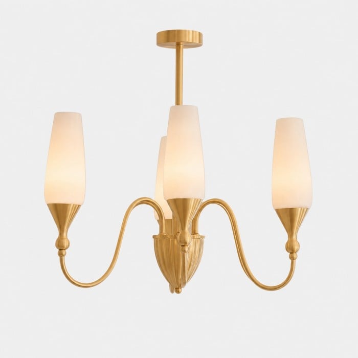 Französischer Kronleuchter aus Kupfer und Glas für das Esszimmer HL4384