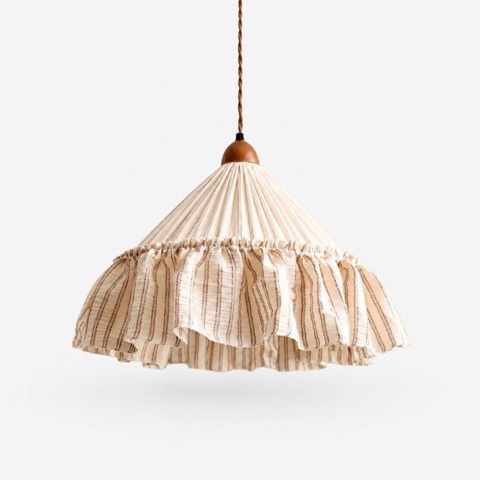 Suspension en tissu à volants style campagne française HL4397