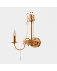 French Floral Brass Wall Sconce HL4243