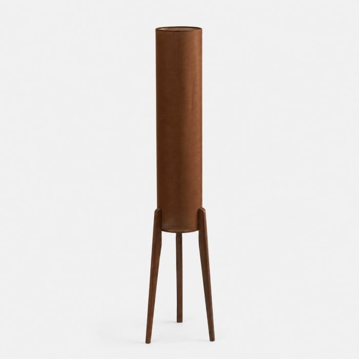 French Vintage Fabric Cylinder Floor Lamp HL4319