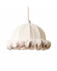 Suspension vintage française en tissu rayé HL4419
