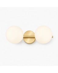 Lámpara de pared de cristal ondulado y color oro lechoso HL4209